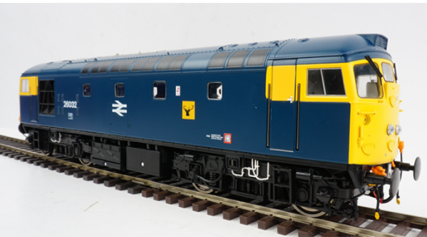 Heljan OO gauge Class 26 032 Twin Headlight BR Blue Highland Stag Weathered 2626