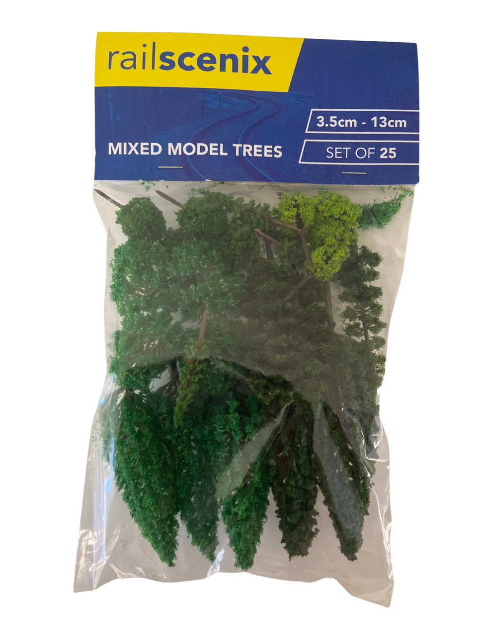 Railscenix Trees OO Gauge Mixed Set of 25, 3.5cm-13cm