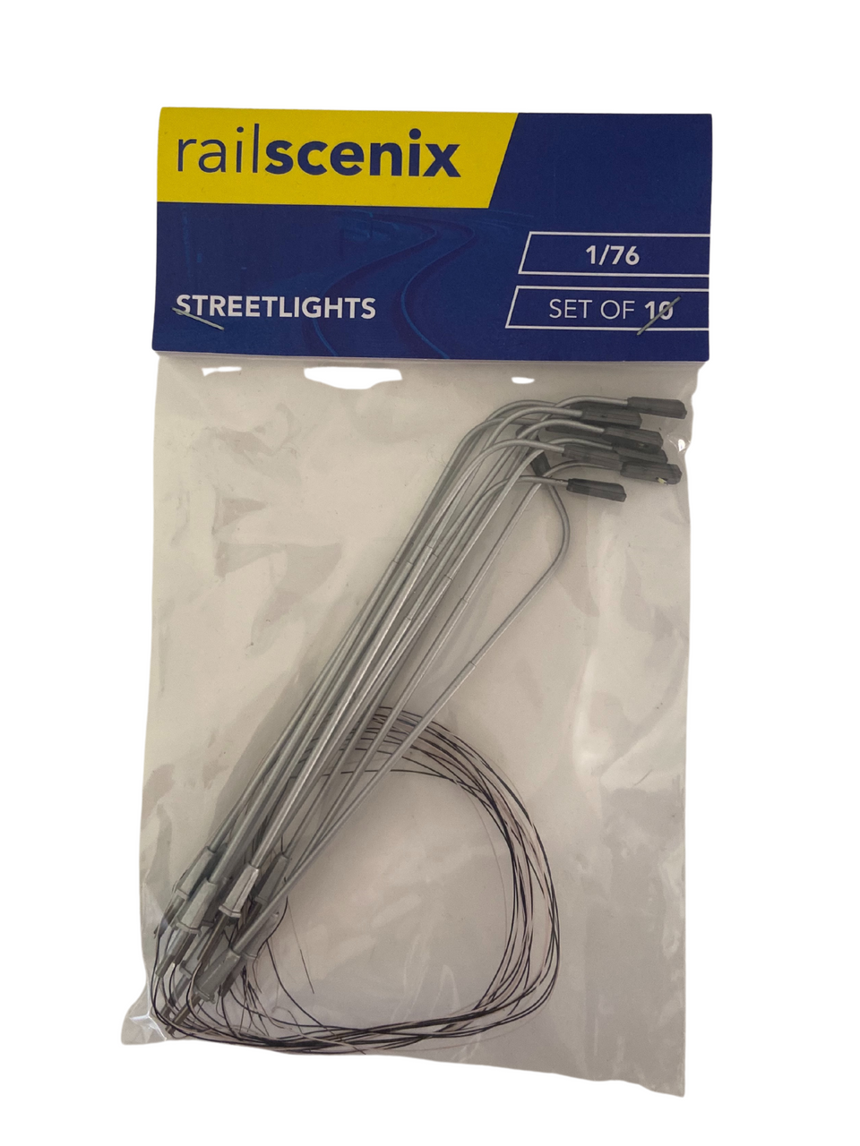 Railscenix Street Lighting 120mm HO OO Scale LEDs (Set of 10) RSC004