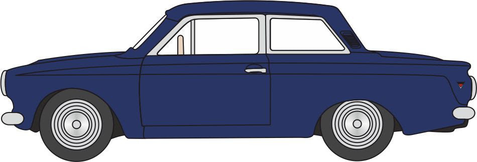 Oxford Diecast OO Ford Cortina MK1 Anchor Blue 76COR1010