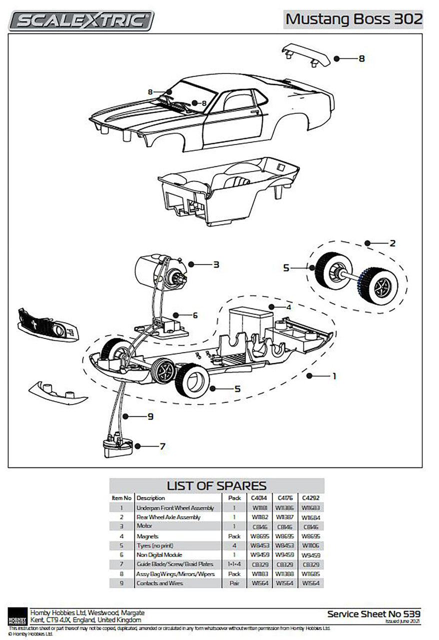 Scalextric Motor Pack Side-Winder With 5mm Shaft C8146