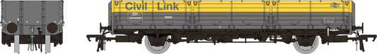Rapido Trains OO Gauge OAA No. DC100065, Civil Link grey/yellow 915016