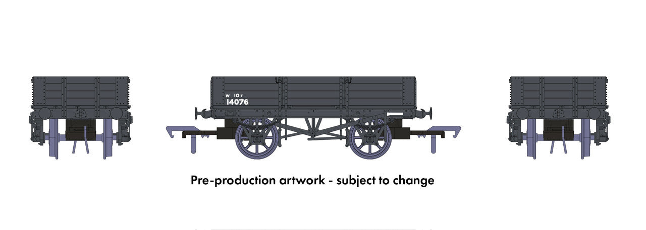 Rapido Trains OO Gauge GWR Dia/O21 Open Wagon  No.W14076 (BR lettering) 925008