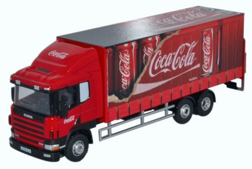 Oxford Diecast OO Scania 94D 6 Wheel Curtainside Coca Cola 1/76 OD76S94004CC
